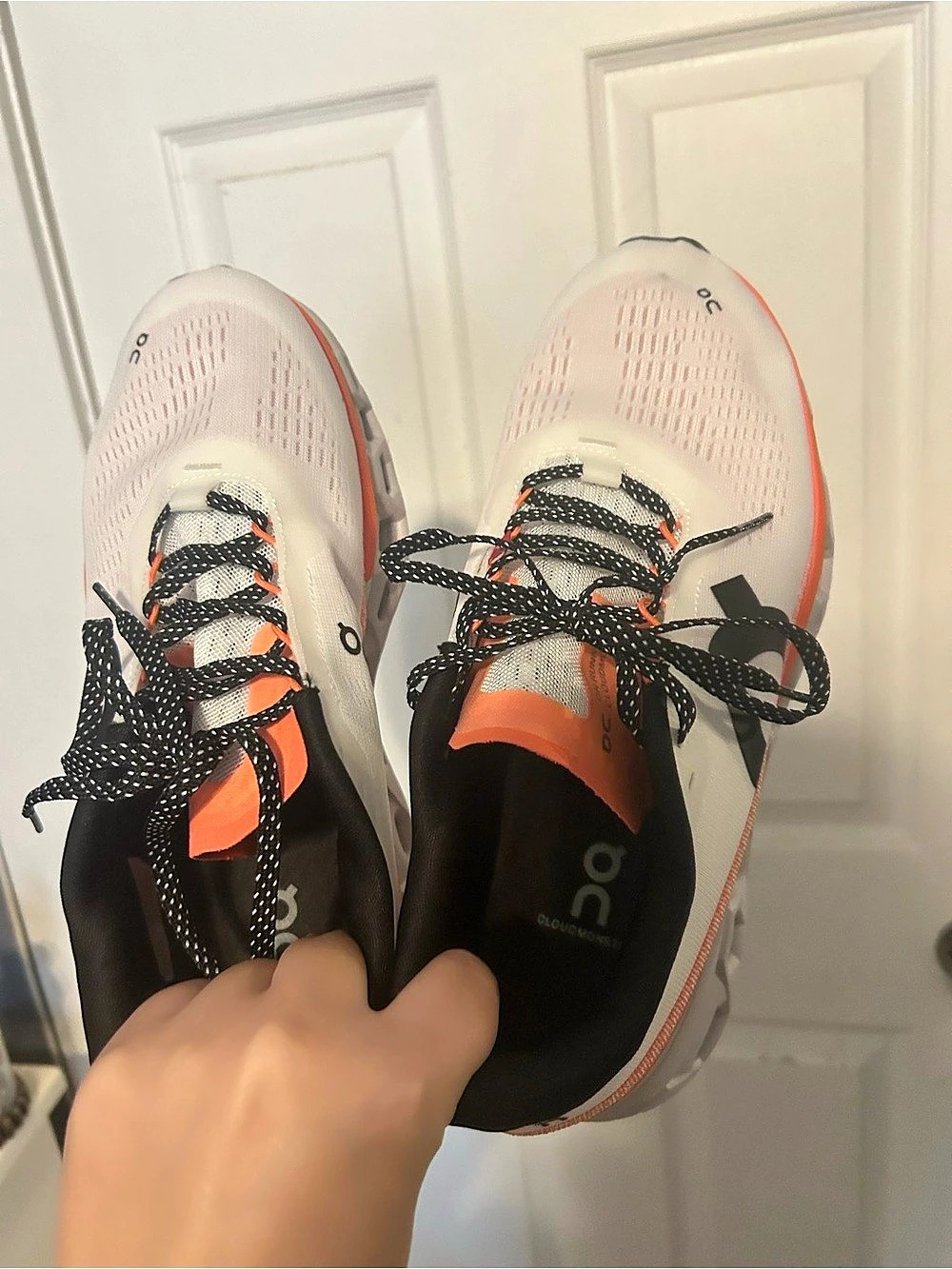 On Athletic Shoes White & Orange Like New